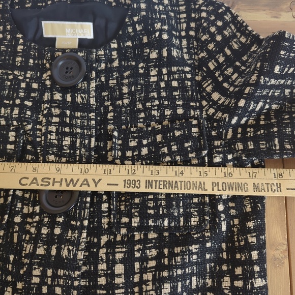 Michael Kors Textured Tweed Blazer 3/4 Sleeves - Picture 7 of 13